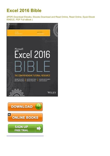 excel bible for mac pdf